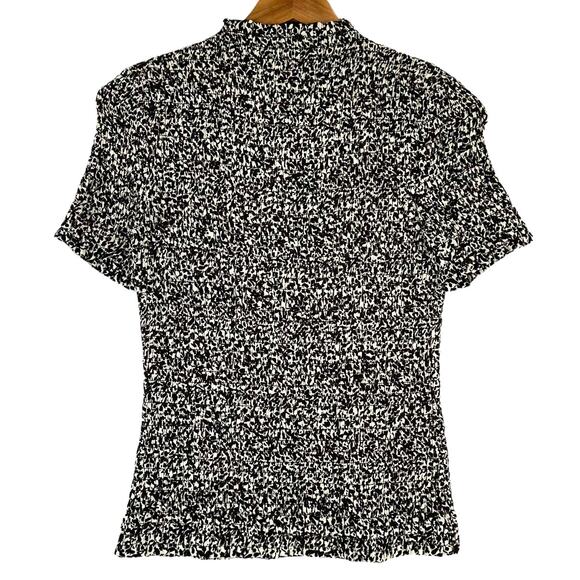 Proenza Schouler White Label NWT Micro Floral Smocked Top Size 4 Turtleneck - Picture 2 of 9